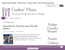 Tablet Screenshot of cookingmimi.com